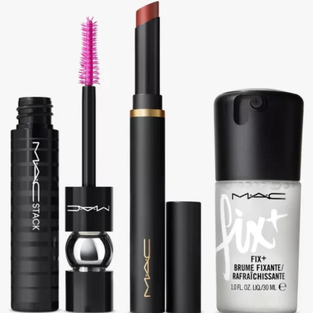 MAC Thermo-Status Best-Sellers Kit | Lip/Eye/Skin Kit (Lipstick, Mascara, Mini Setting Spray)