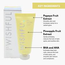 Huda Beauty | Wishful | Yo Glow AHA & BHA Facial Enzyme Scrub